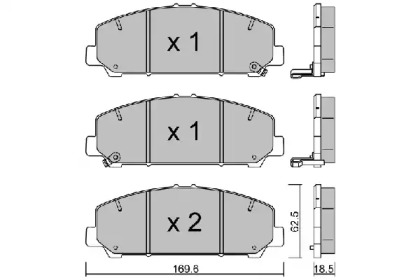 Комплект тормозных колодок AISIN BPNI-1009